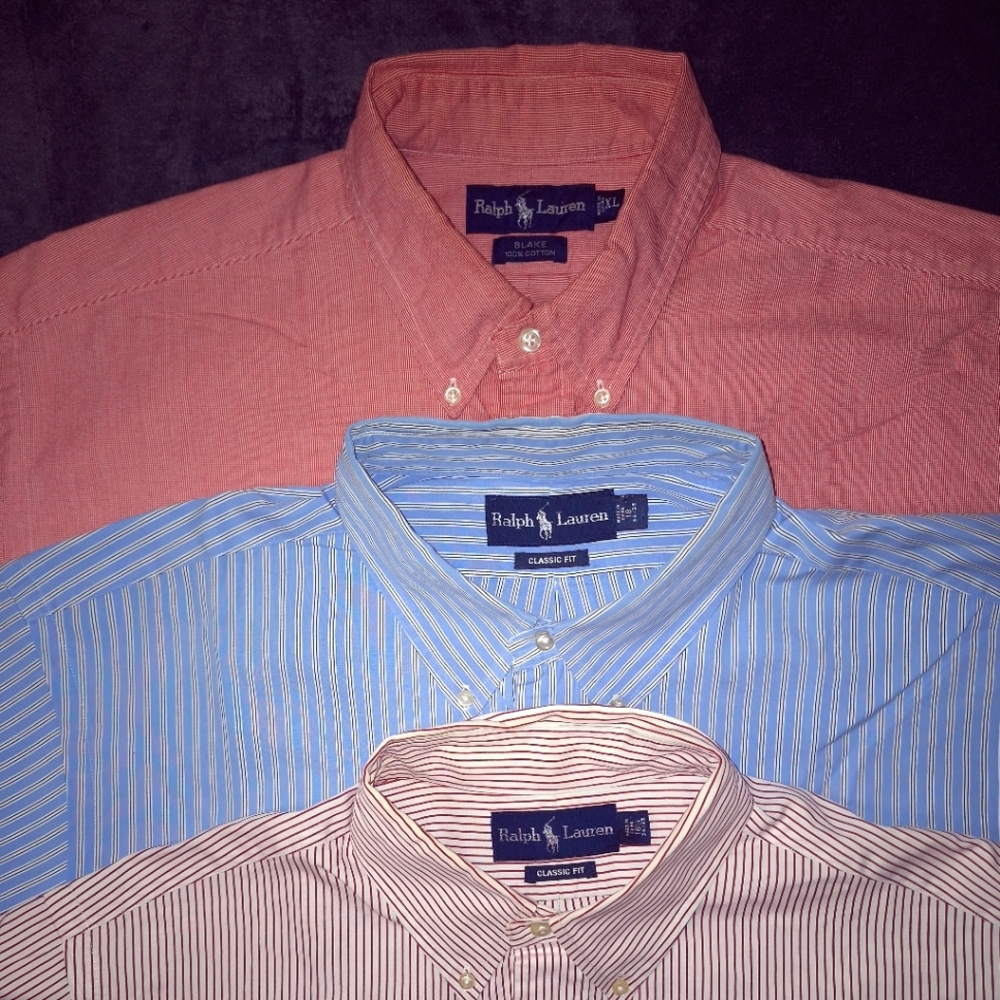 3 - XL Ralph Lauren: Long Sleeve Shirts
